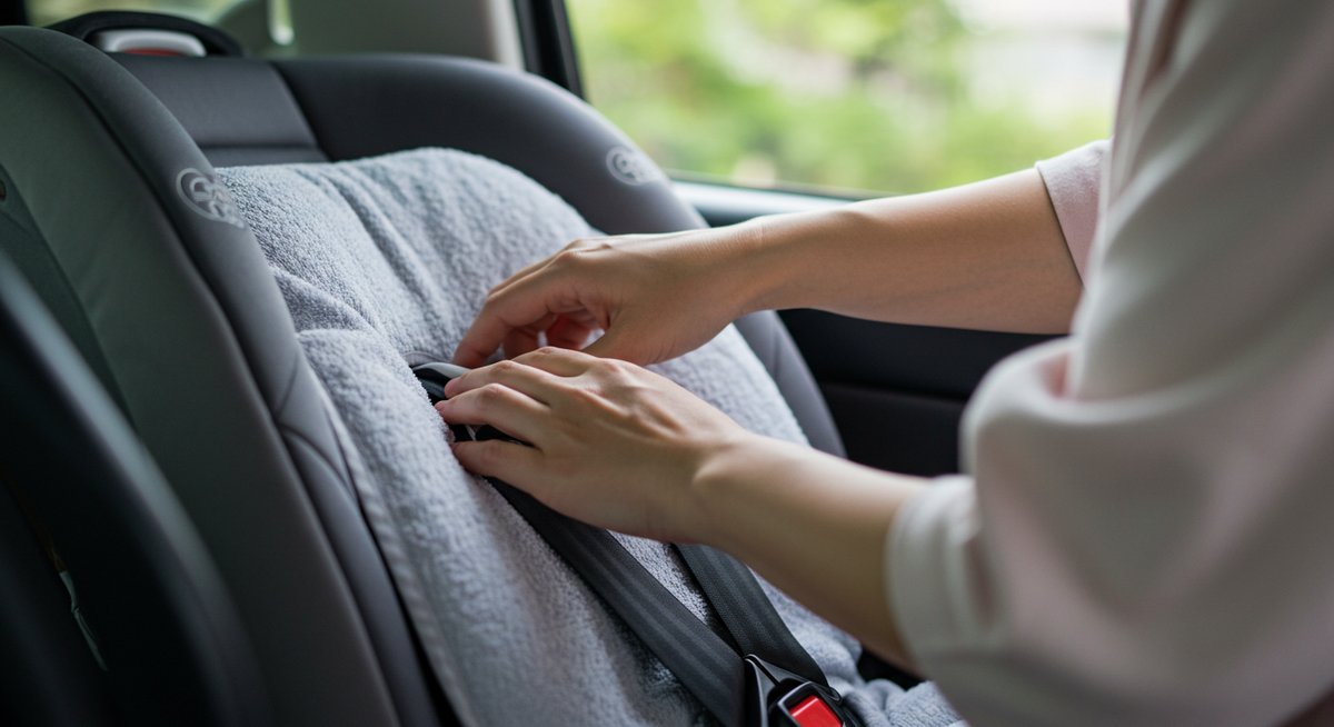 チャイルドシート 新生児 首 タオル